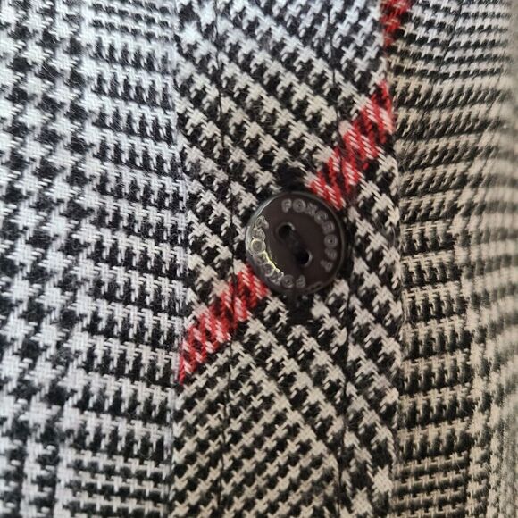 Foxcroft NYC Shirt Sz 4P Petite Panel Plaid Red Black Holiday Button Up‎ NEW NWT - Picture 8 of 10